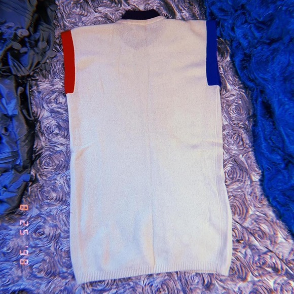 Mod Color-Block Trim Wool Sweater Dress - Picture 3 of 5